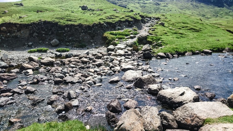 Looking Back at the Stepping Stones over the Beck