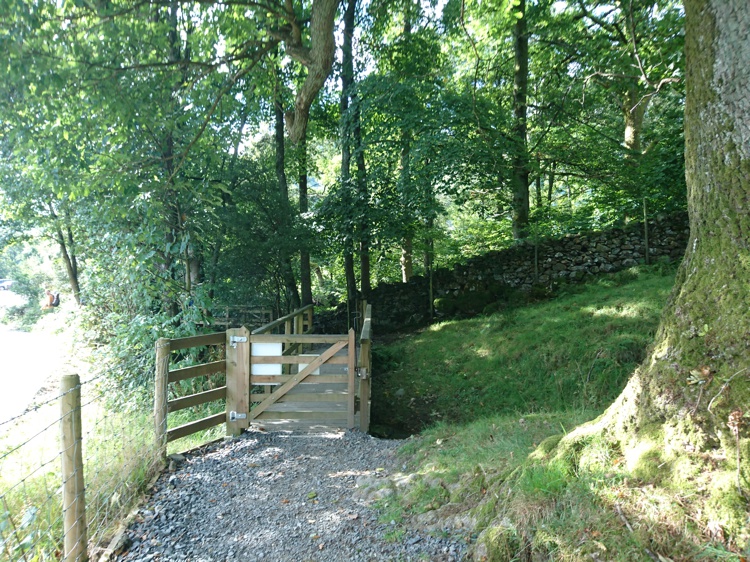 The gate leading to the car park